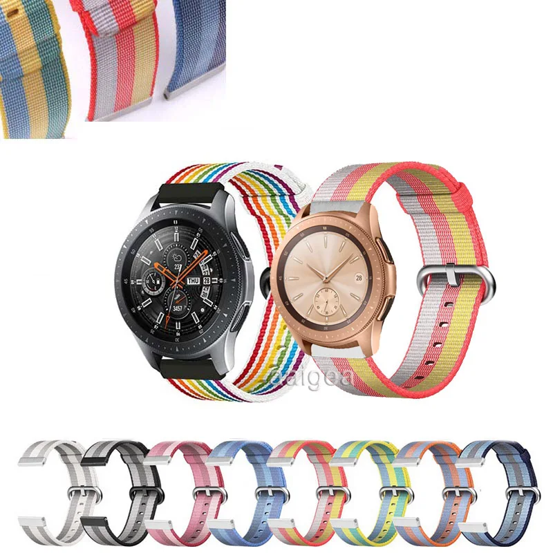 

20mm 22mm Woven Nylon Band Sport Loop Strap for Samsung Galaxy Watch 3 41mm 45mm / Watch4 Watch5 Pro Watch6 / Active 2 40mm 44mm