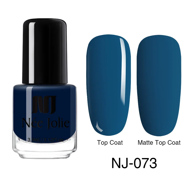 3.5ml NJ-073 Матовый лак для ногтей NEE JOLIE Effetc, черный чистый цвет, розовый лак для ногтей, масляной лак, лак для ногтей, лак для ногтей - Цвет: 3.5ml NJ-073