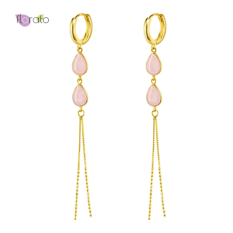 

Bohemian Style S925 Sterling Silver Ear Buckle Ladies Long Tassel Earrings Popular Hoop Earrings Fashion Jewelry Birthday Gifts