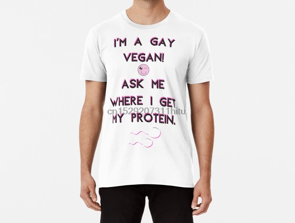 Мужская забавная футболка с надписью Where Do a Gay Vegan Get His belin tshirs женская