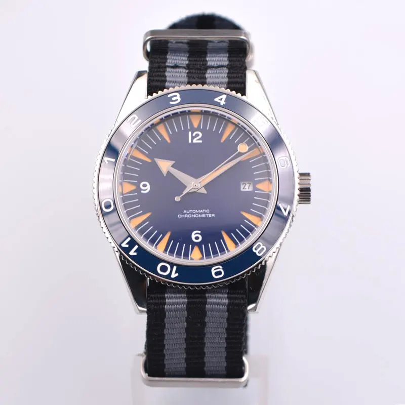 Corgeut мужские часы 41 мм стерильные синие циферблат из сапфирового стекла Керамика