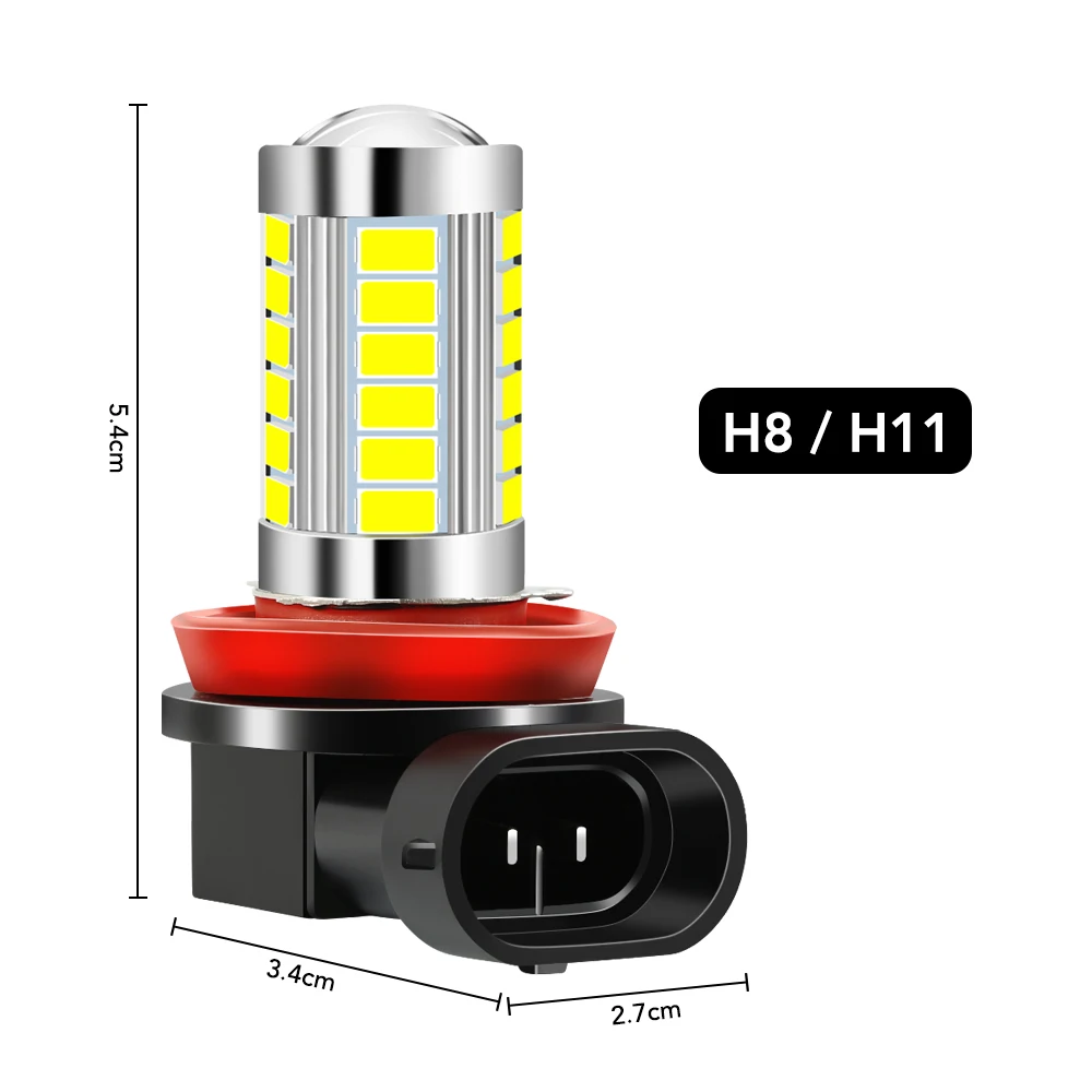 2 шт. H8 H11 светодиодные лампы для противотуманных фар Противотуманные фары