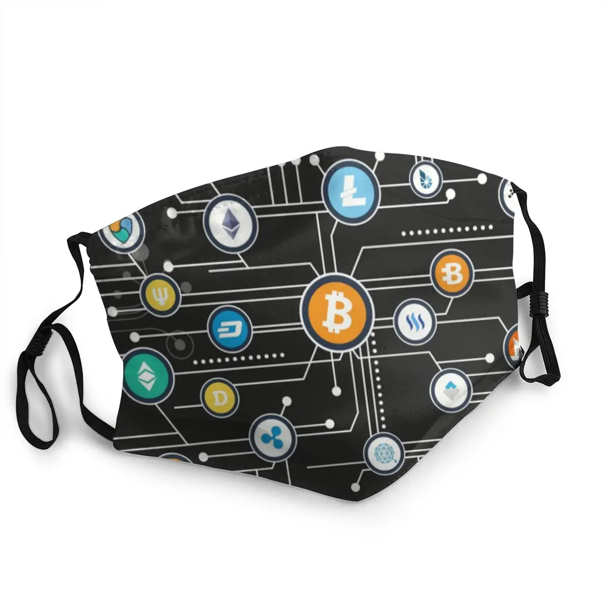 

Cryptocurrency Bitcoin Reusable Adult Mouth Face Mask Altcoin Logo Anti Dust Mask Protection Cover Respirator Mouth-muffle