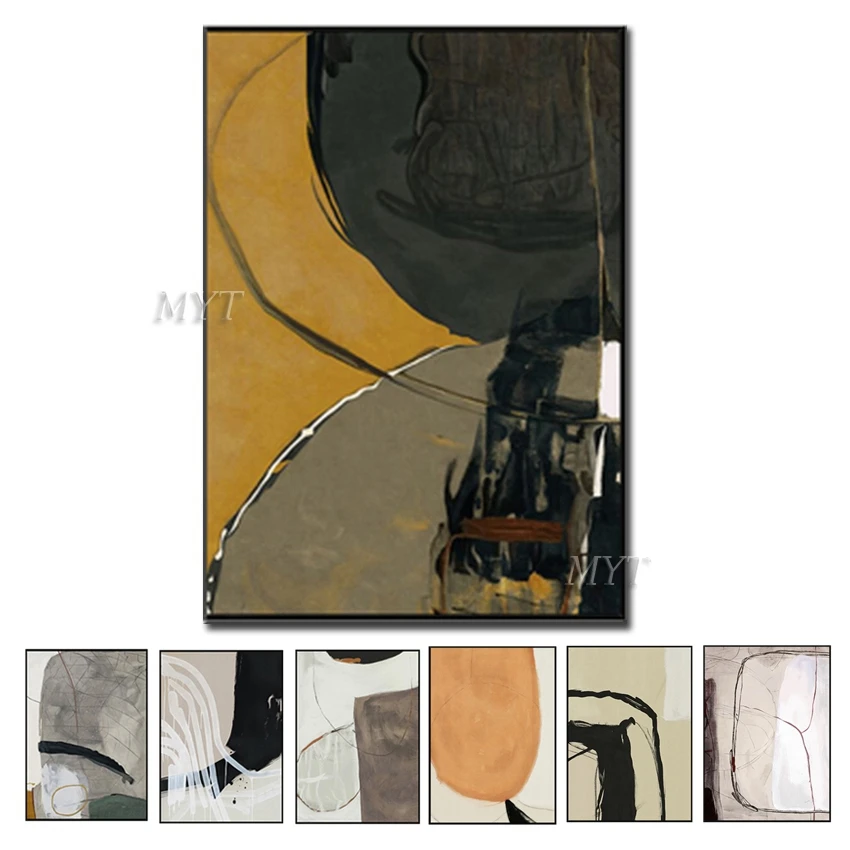 

Canvas Oil Paintings For Hotel Abstract 100% Handpainted High Quality Beautiful Wall Art Home Decor Picture Modern Frameless