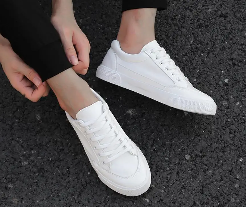 Мужские кроссовки Простые атмосферные уличные повседневные туфли Лучшая белая