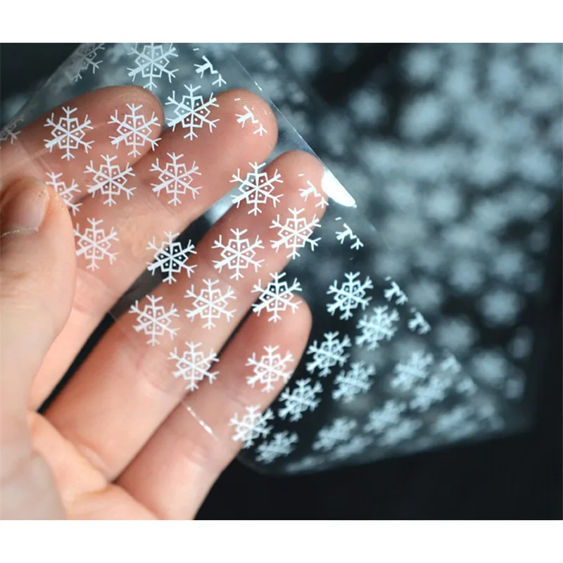 Высокое качество дизайн ногтей Рождественская Снежинка наклейка для маникюра
