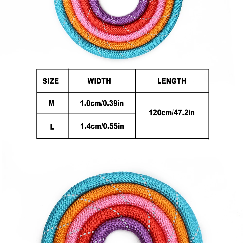 Светоотражающий длинный нейлоновый поводок для больших и маленьких