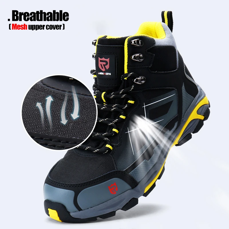 Защитная обувь LARNMERM рабочая стальной носок удобная легкая дышащая для