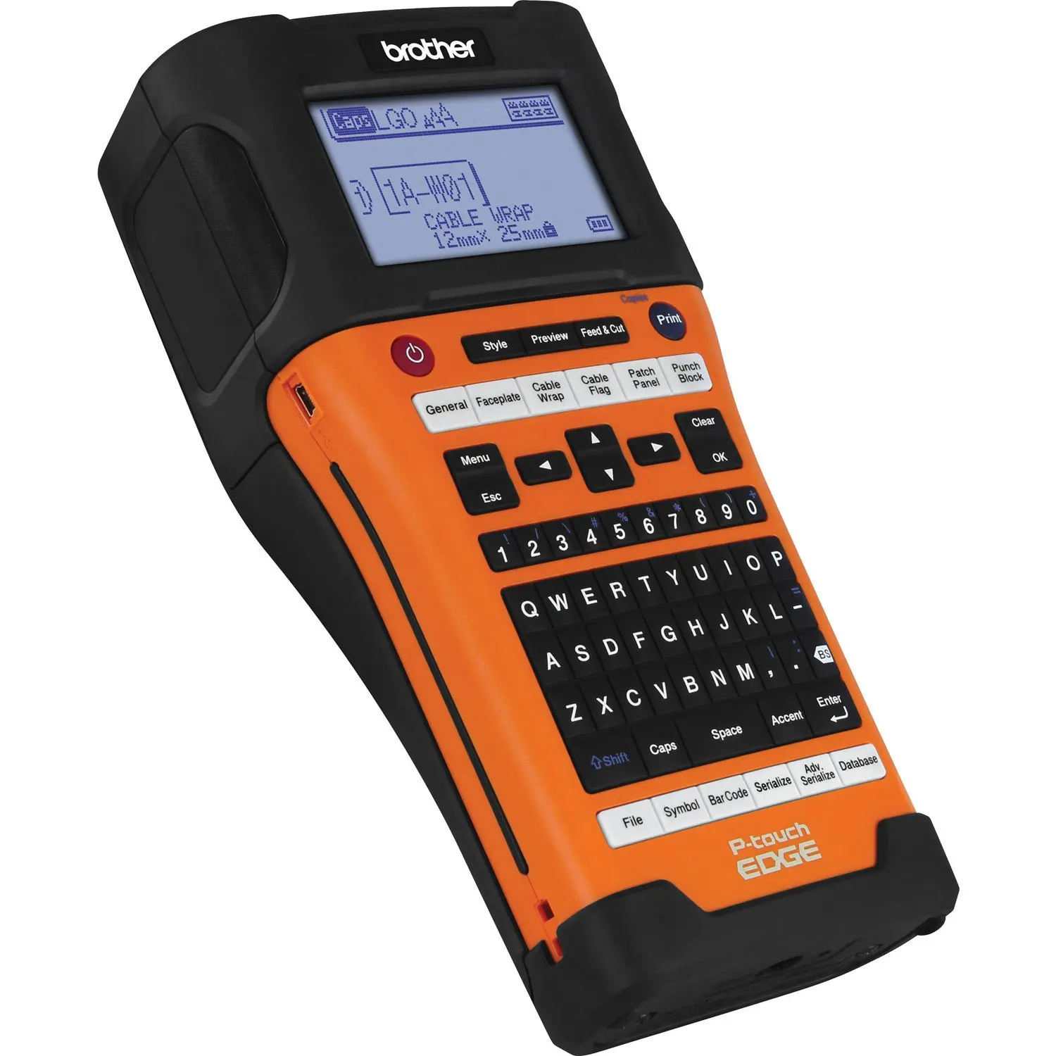 Brother label printer PT-E550W handheld WiFi wireless power cable room wiring network | Компьютеры и офис