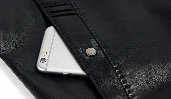 Мужская кожаная куртка из овечьей шкуры деловая Повседневная размера плюс