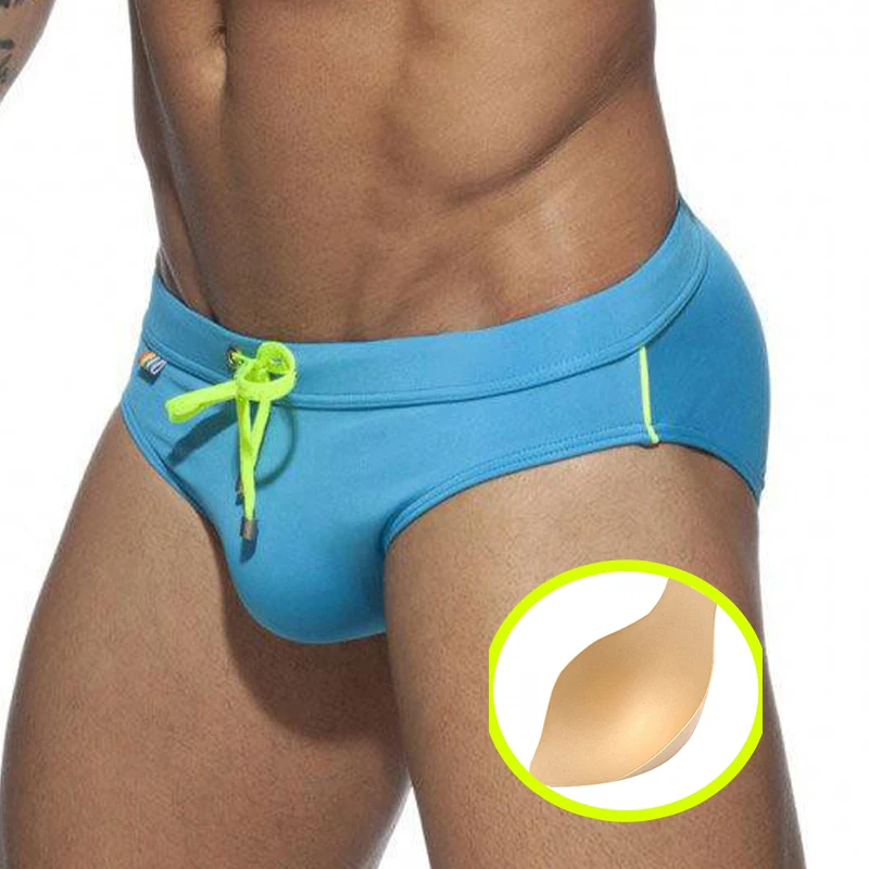 

Men's Swimming Trunks Briefs Solid Bikini Swimsuit Beachwear Fashion Beach Triangle Bathing Suit Man Bottoms Swimwear Trunks
