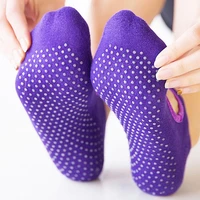 1 pair women anti slip breathable elastic cotton exercise yoga pilates socks