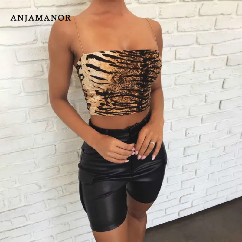 Женский топ-бюстье с принтом в виде тигра | Женская одежда