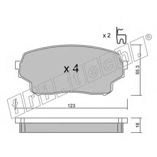 Комплект тормозных колодок дисковый тормоз fri.tech. 781.0 | Автомобили и мотоциклы