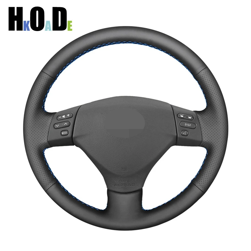 Artificial Leather DIY Black Hand-stitched Steering Wheel Cover for Toyota Corolla Verso Camry Lexus RX330 RX400h RX400 2004