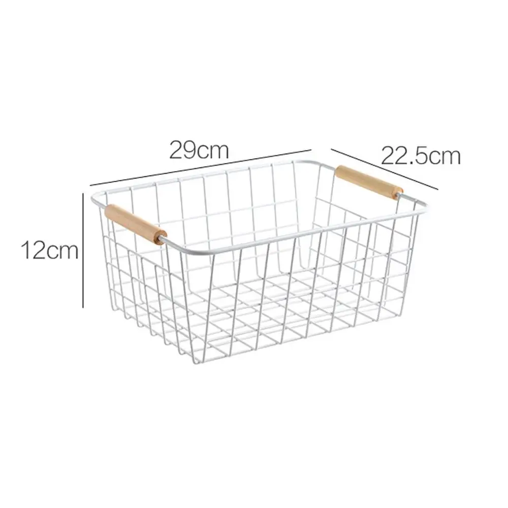 Простой из кованого железа корзина для хранения книг косметики одежды фруктов