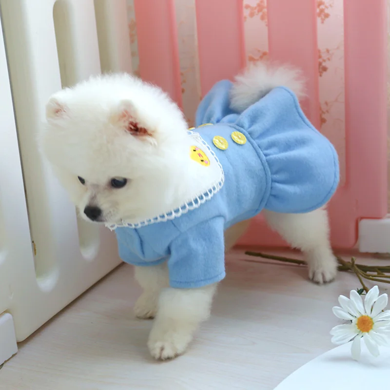 PETCIRCLE Dog Puppy Clothes Yellow Chicken Woolen Dress Fit Small Pet Cat All season Cute Costume Coat Skirt |