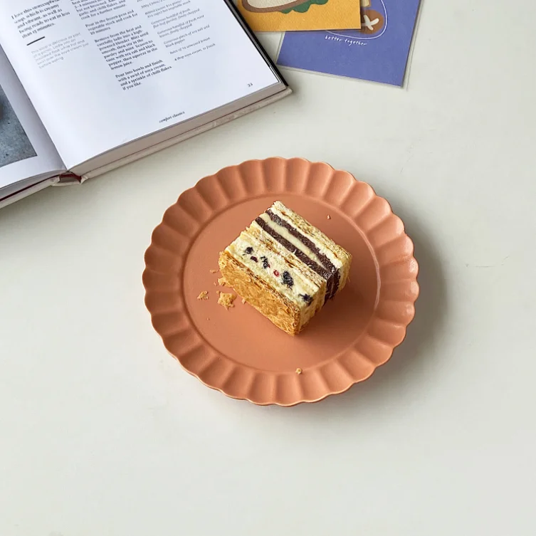 

Solid Color Dinner Plates Round Creative Cute Japanese Style Dinner Plates Breakfast Tray Vaisselle Kitchen Supplies DI50CP