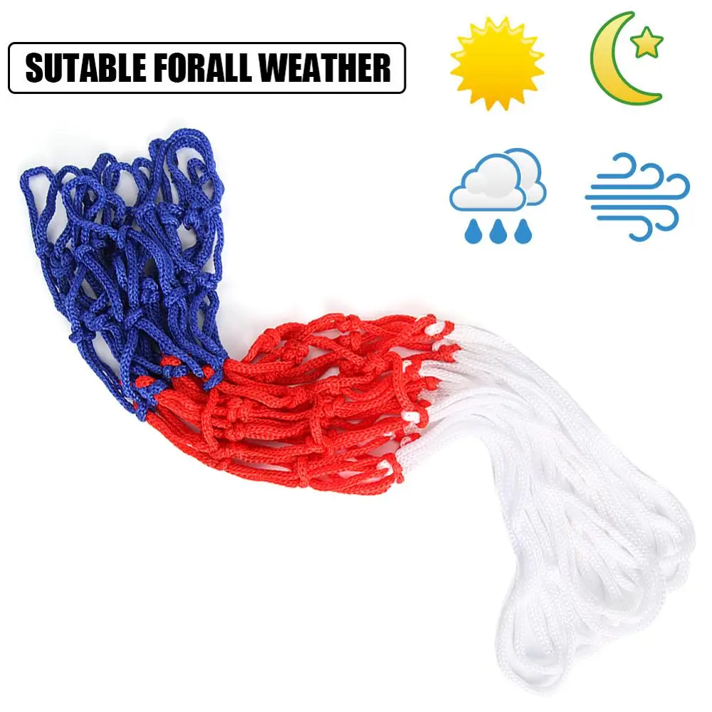 Basketball Net All-Weather Red+White+Blue Tri-Color Hoop Powered Basket Rim | Спорт и развлечения