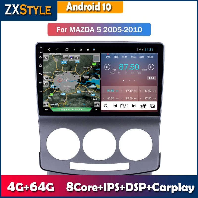

Автомобильный мультимедийный плеер на Android 10,0 для Mazda 5 2005-2010, радио, стерео, BT, DSP, CarPlay, Восьмиядерный процессор, GPS-навигация
