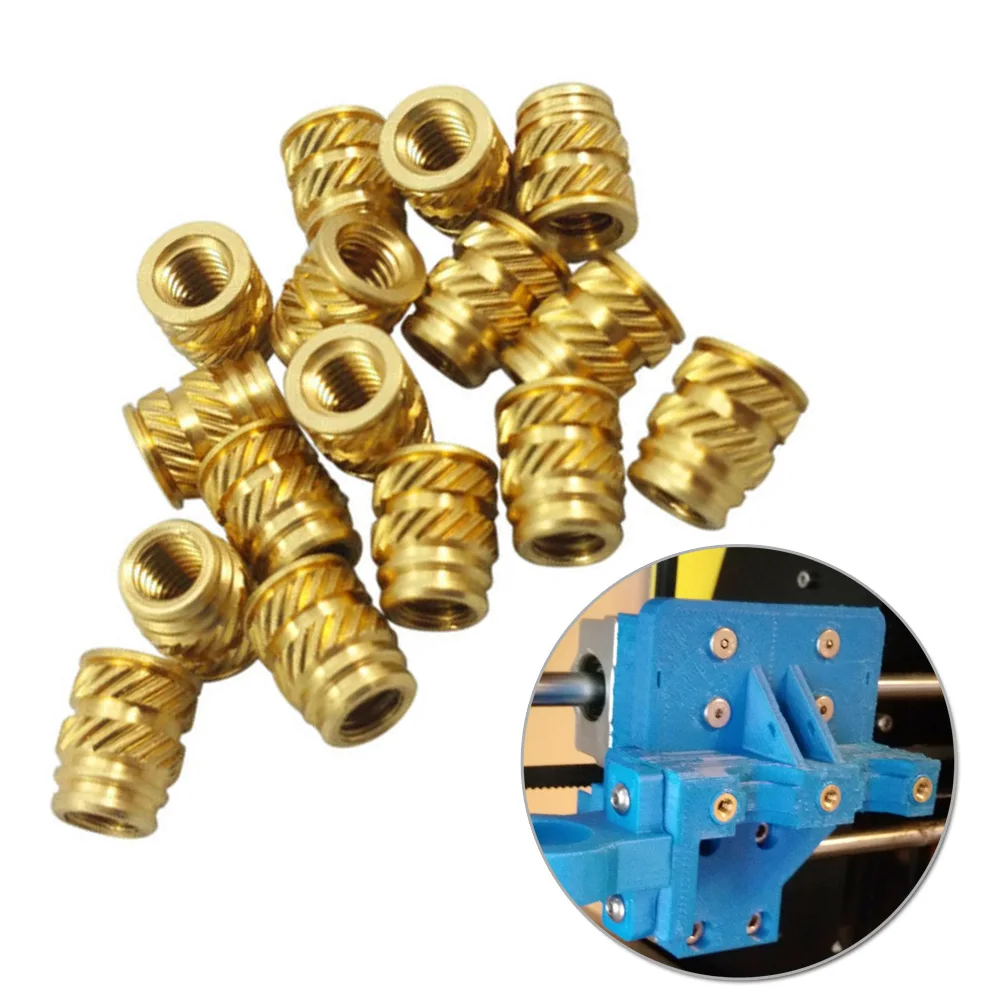 

M3-0.5 Nuts Brass Threaded Metal Screw Insert Fasteners For 3D Printer