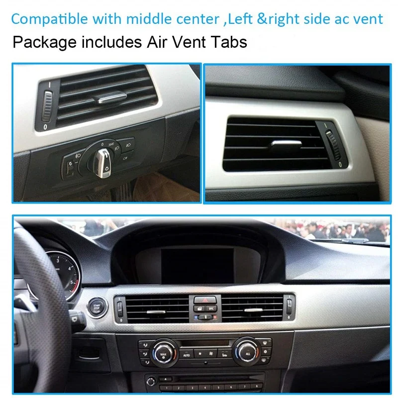 

2X Car Front Row A/C Air Conditioning Vent Outlet Tab Clip For-BMW 3 Series E90 E91 E92 E93 2005-2011
