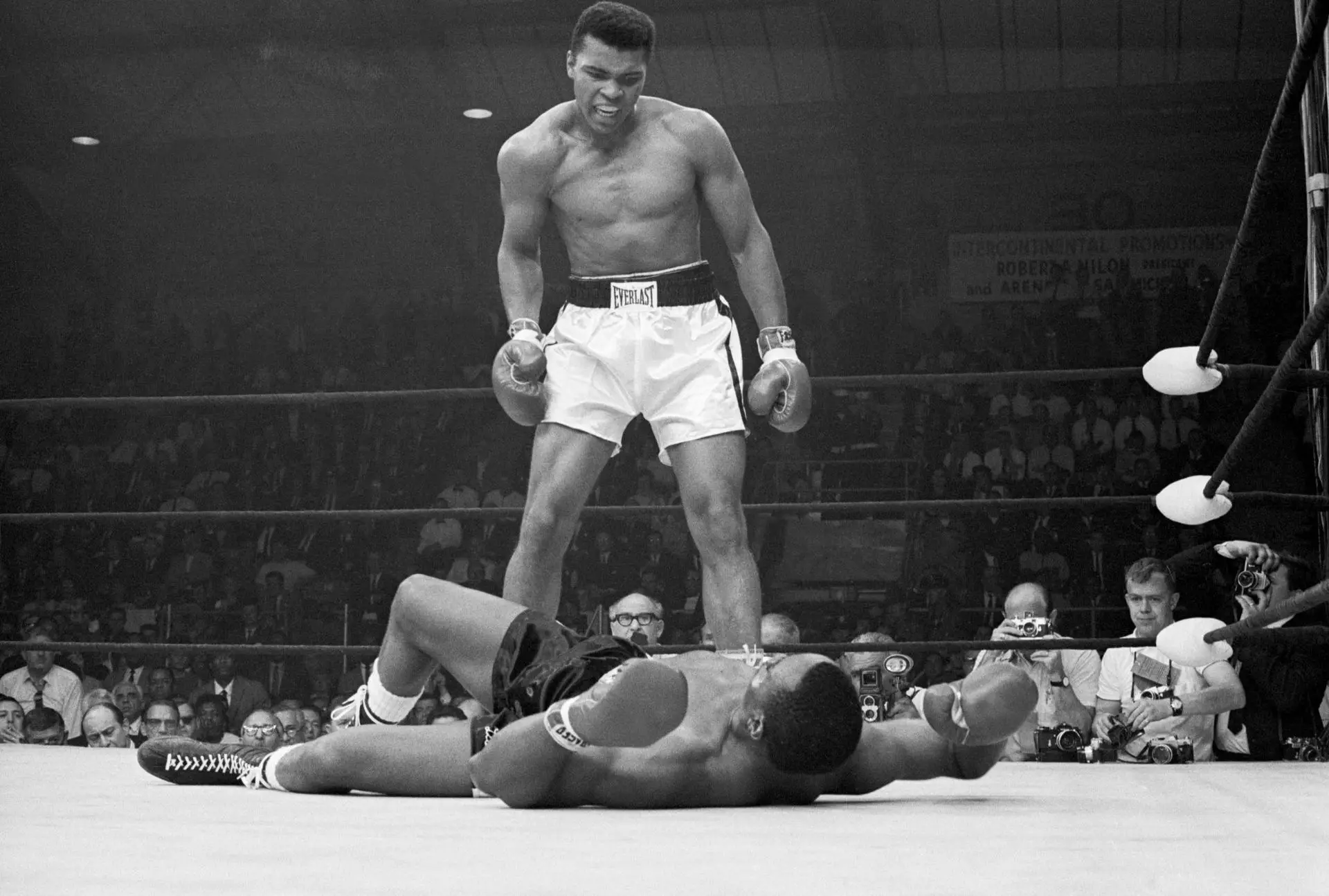 Мохаммед Али против Sony Liston спортивный плакат настенная Картина на холсте