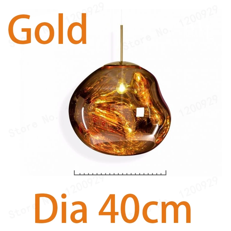 Dia 40cm Gold Скандинавская Лава стеклянная подвесная люстра в форме шара лампа прозрачная Современная фантазия Волшебная Люстра для ресторана бар кафе - Цвет корпуса: Dia 40cm Gold