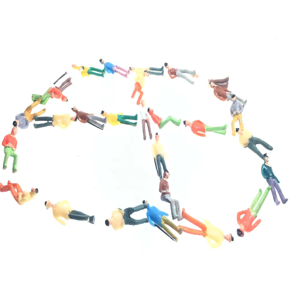 100 шт. масштабная модель цветная фигурка игрушки архитектура миниатюрные