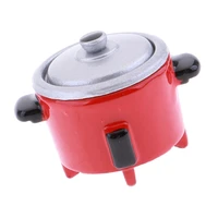 112 dollhouse miniature exquisite metal electric cooker rice cooker cookware kitchen appliances accessories red