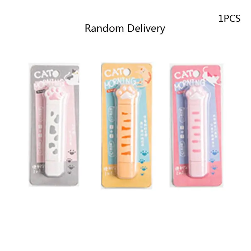 

Cute Cat Paw Roller Glue Correction Tape Stationery Corrector Student Altered Tapes Kawaii School Office Supplies Random Color