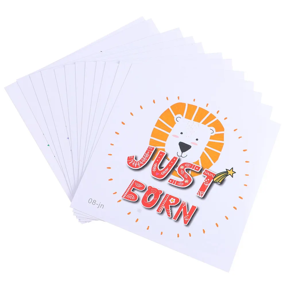 

12pcs Baby Milestone Sticker Chic Newborn Photo Prop Baby Growth Label Paper