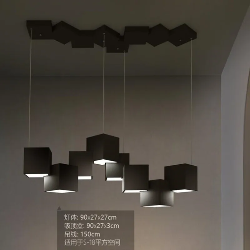 Новая квадратная Волшебная люстра в скандинавском стиле геометрические лампы