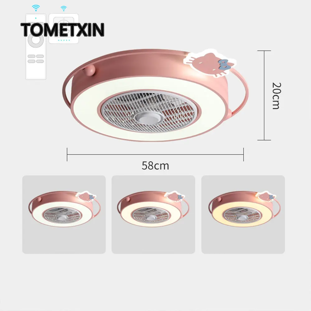 

220v ceiling fan light lamps Decoration bedroom fans remote control black lamp lights led home decorative living room Ventilator