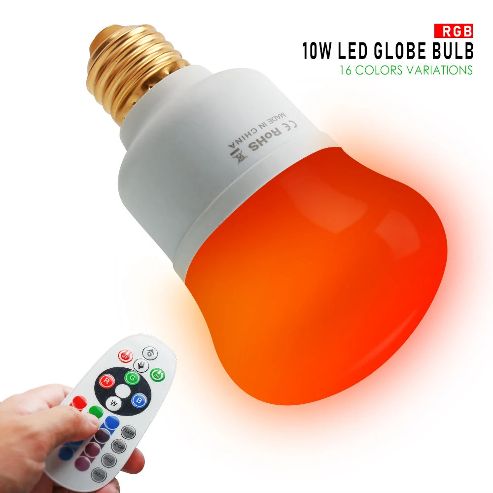 10 Вт RGB Светодиодная лампа прожектор пульт дистанционного управления