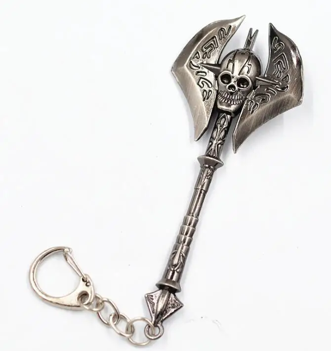 Красный Горячая игра FPS 6 см мини-модель оружия брелок для ключей Axesmithing swordsmitthing Hammersmithing WOW брелок для любителей игр - Цвет: Красный