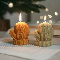 christmas 3d gloves shape mold mitten silicone candle mould diy handmade soap molds cake decorating tools desktop ornaments