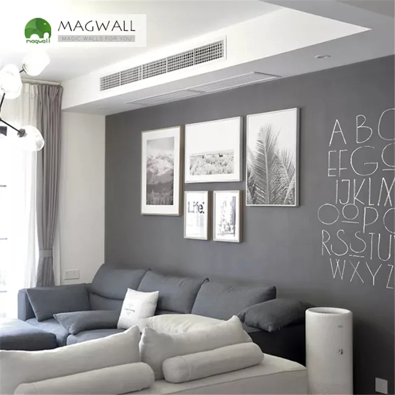 Magnetic double-layer gray color writing board 1.2*3.6m educational blackboard chalk dust free home decot wallpaper