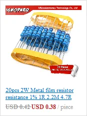 100 шт. металлического пленочного резистора 1/4W серии 1R~ 2,2 M 1% сопротивления 10K 22K 47K 100 к 100 220 1K5 100R 220R 1K 1,5 K 2,2 K 4,7 K 4K7 Ом