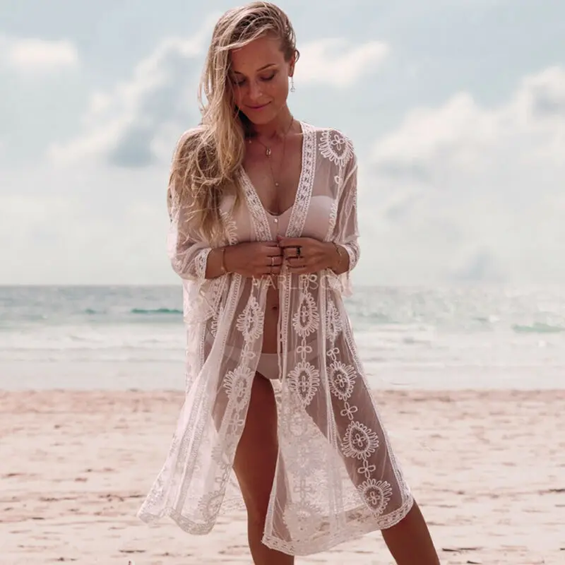 

Sexy Lace Sexy Beach Cover Up Beach Dress Women Beach Dresses Bikini Cover Up Swimwear Women Cover-up Bikini Swimsuit Covers New
