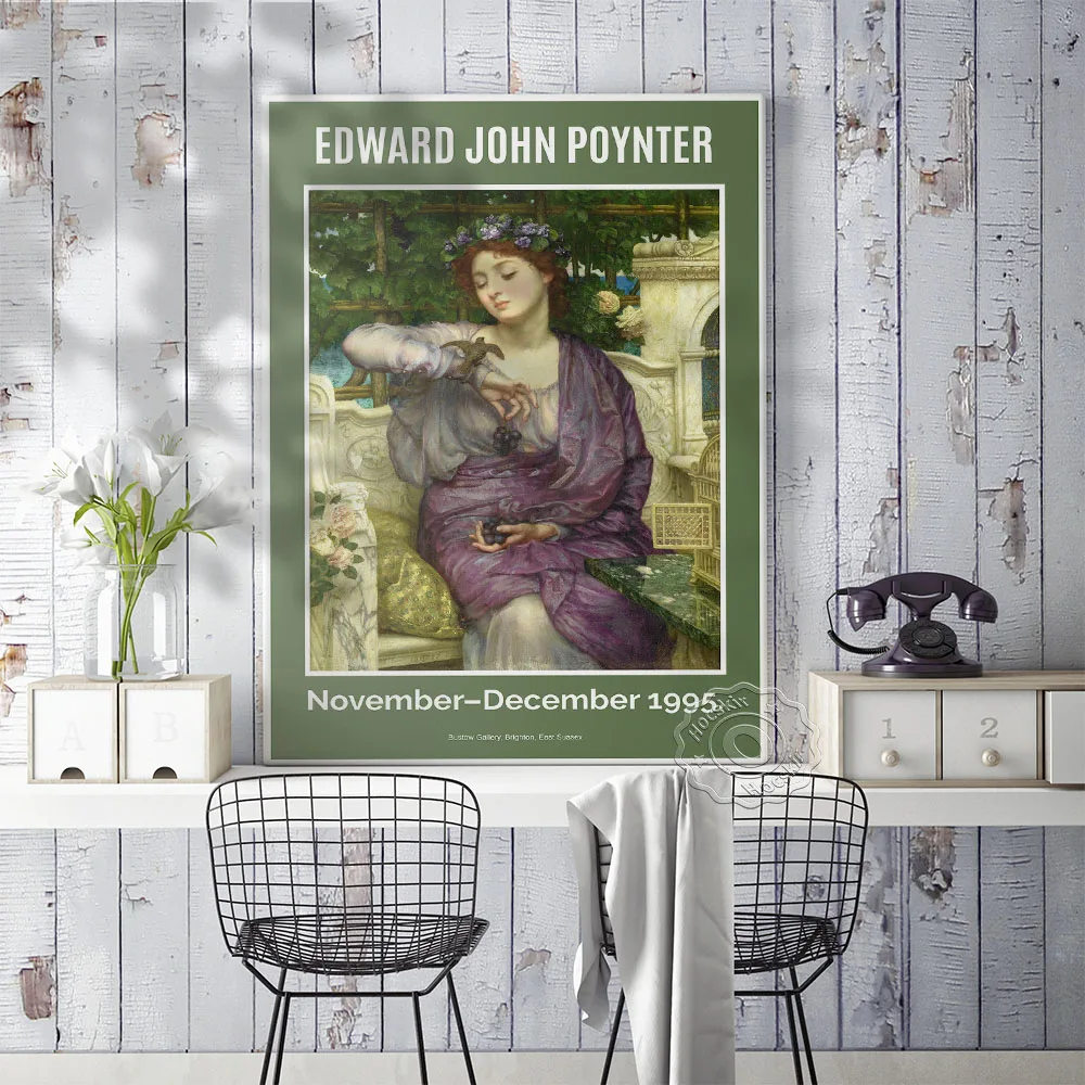 Британский художник выставка музейный плакат г-н Эдвард John Poynter НD и ее Воробей