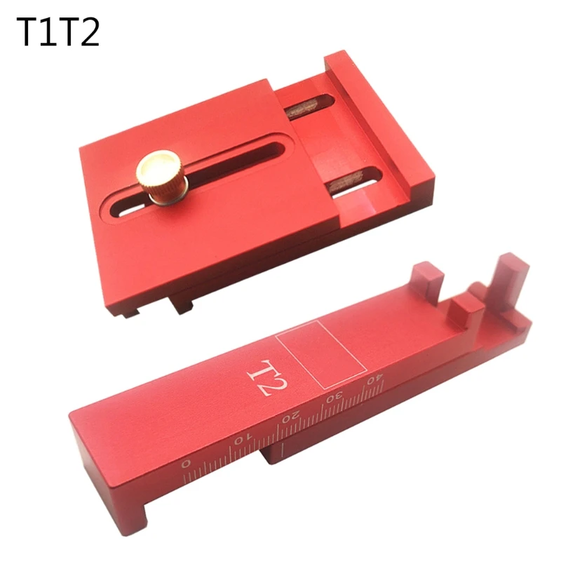 

T1/T2 Woodworking Special Depth Measuring Wooden Tenon Ruler Saw Gauge Aluminum