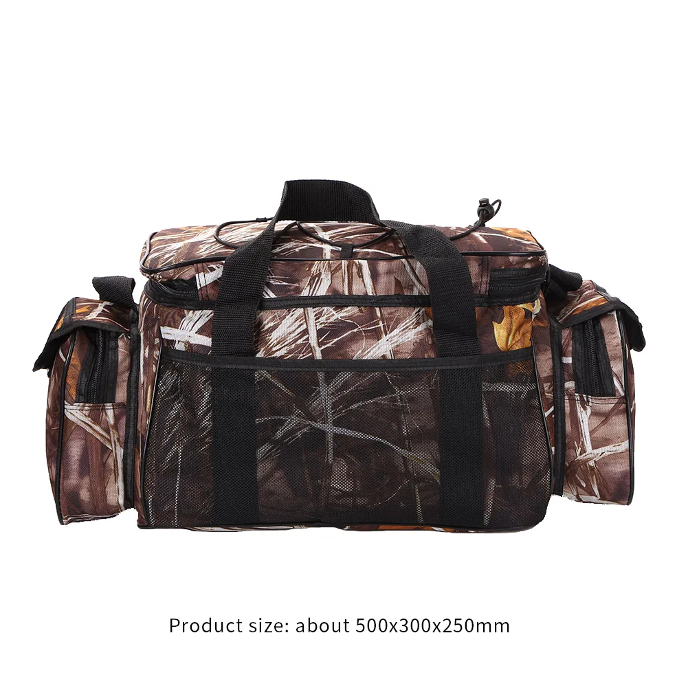 

Oxford Fabric Fishing Bag Shoulder Crossbody Bag Reel Lure Pack Camouflage Outdoor Pole Package Fishing Tackle Bag