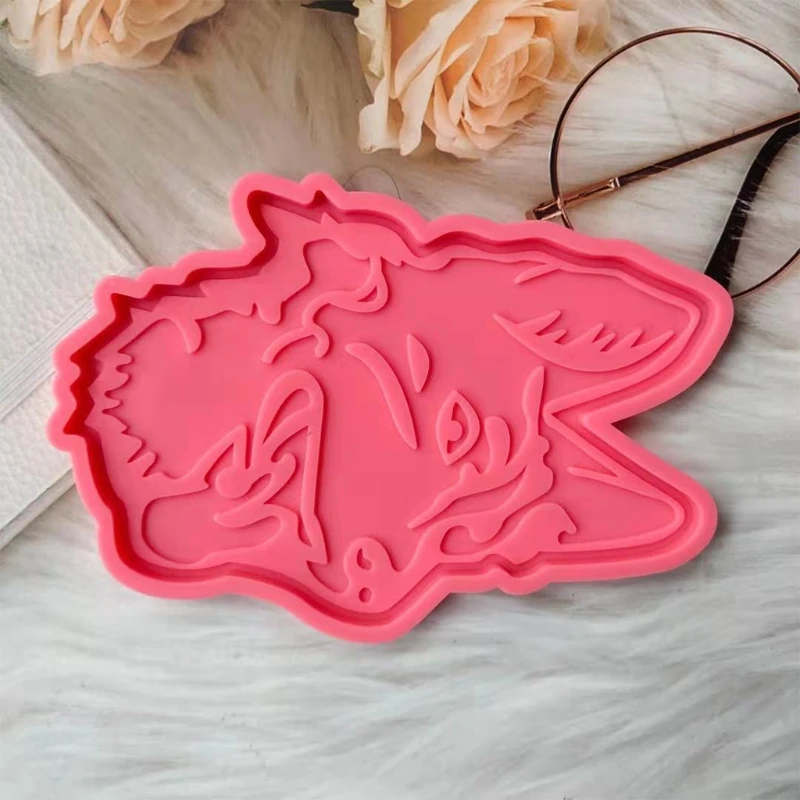 

DIY Crafts Dog Head Shaped Coaster Epoxy Resin Mold Cup Mat Pad Silicone Mould