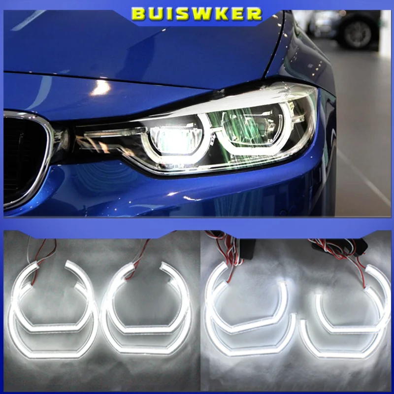 

Для BMW 3 серии E90 E92 E93 M3 купе и кабриолета 2007-2013 автостайлинг высокое качество DTM Стиль Белый Кристалл Светодиодные глаза ангела