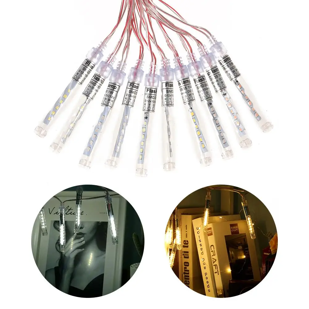 10 шт. метеоритный дождь светильник USB питание водонепроницаемая цветная