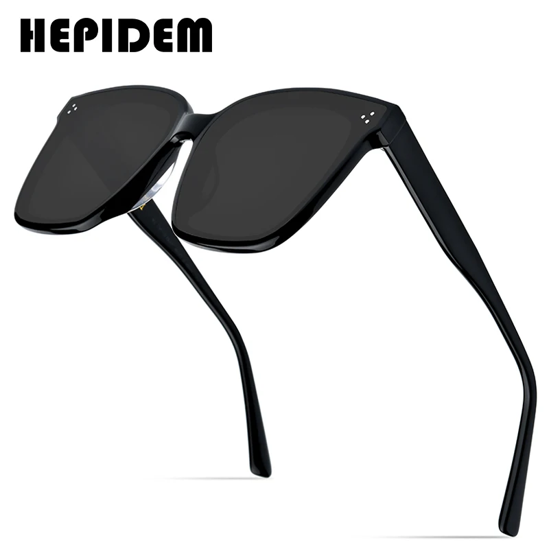 HEPIDEM 2020 ацетатные Круглые Солнцезащитные очки Ретро Мужские нежные брендовые