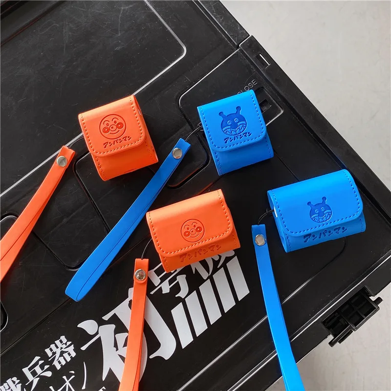 

Cartoon Orange Blue PU Leather 2021 AirPods 3 Case Apple AirPods 2 Case Cover AirPods Pro Case IPhone Earbuds Accessories