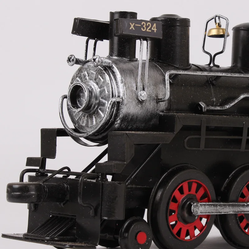 Винтажная Модель паровоза большого размера Железные изделия ручной работы