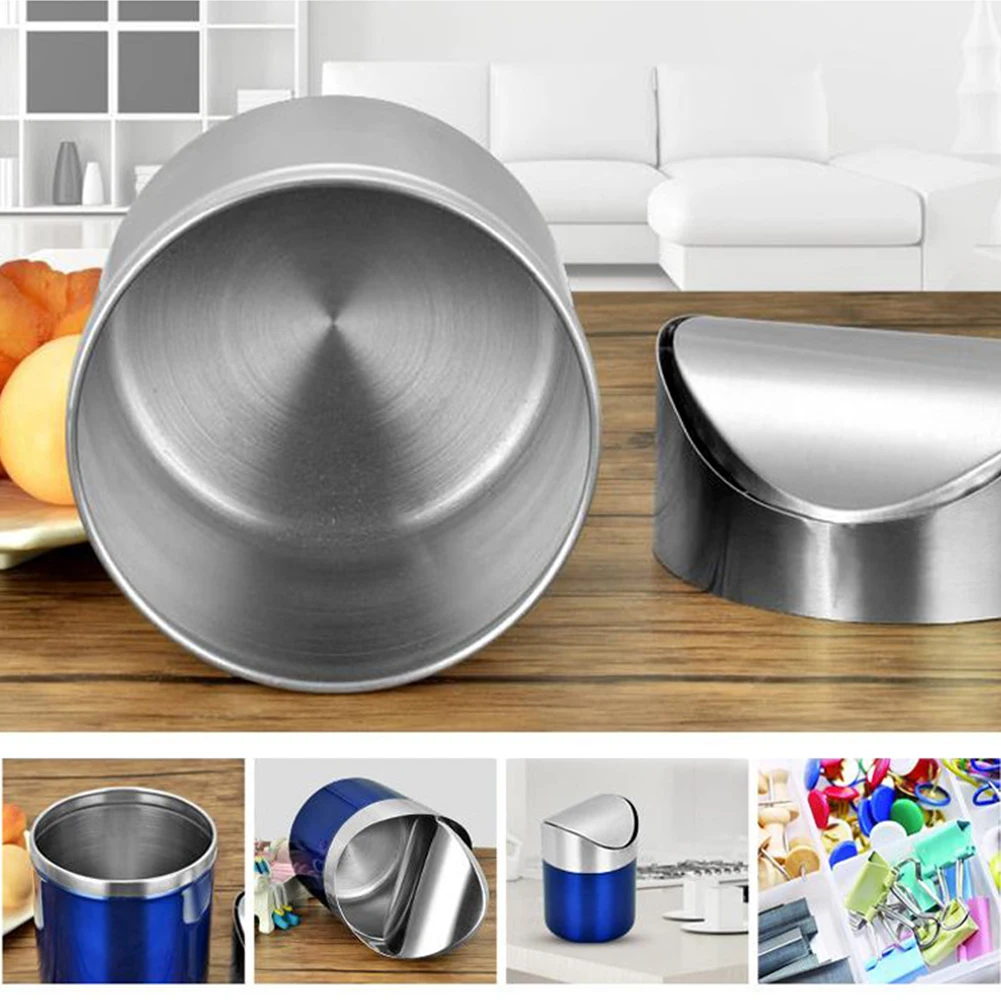 Нержавеющая сталь настольная пепельница сигареты мусорный бак домашний декор |